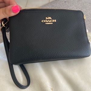 coach NWOT oversized wristlet, black
